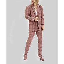 Load image into Gallery viewer, Farina checked woven straight-leg pants Women Clothing Designers Remix 
