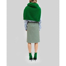 Load image into Gallery viewer, Farina cotton checkered slit midi skirt Women Clothing Designers Remix 
