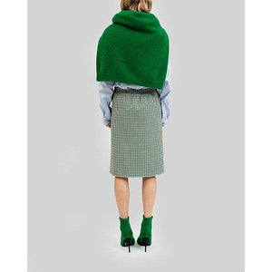 Farina cotton checkered slit midi skirt Women Clothing Designers Remix 