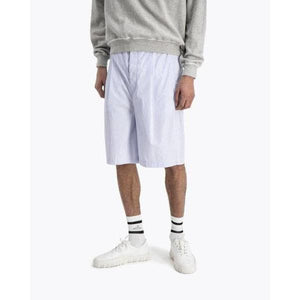 Fjord Blue White Stripe Cotton Shorts Men Clothing Holzweiler 