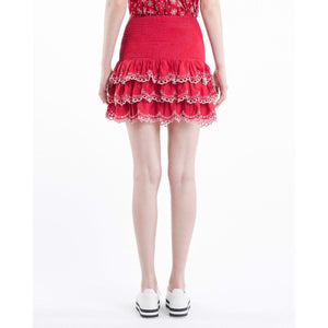 Fleur Anglaise lace mini skirt Women Clothing ByTiMo 