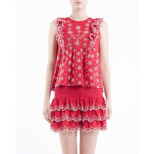 Load image into Gallery viewer, Fleur Anglaise ruffled top Women Clothing ByTiMo XS 
