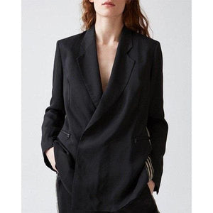 Forever striped double-breasted blazer Women Clothing Hope 