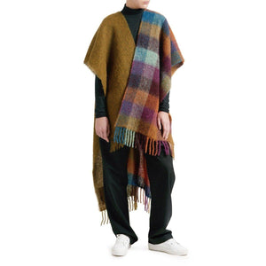 Fresia green fringed alpaca wool knitted scarf ACCESSORIES Holzweiler 