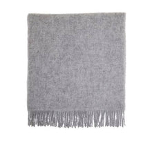 Load image into Gallery viewer, Fresia grey fringed alpaca wool knitted scarf ACCESSORIES Holzweiler 

