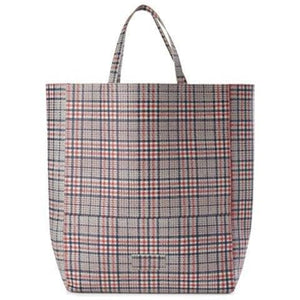 Gigi checker leather tote bag Women bag Designers Remix 