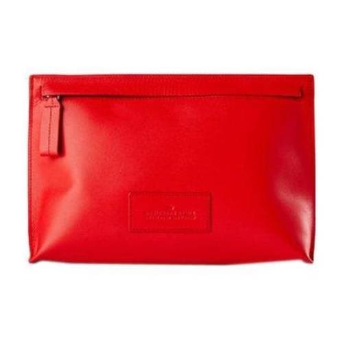 Gigi red medium leather pouch BAGS Designers Remix 