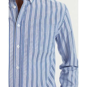 Hunter Blue Stripe Cotton Shirt Men Clothing Libertine-Libertine 