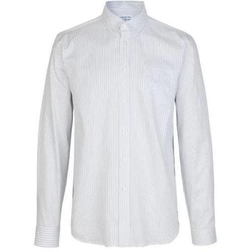 Hunter White-Blue Ribbon Cotton Shirt Men Clothing Libertine-Libertine S 