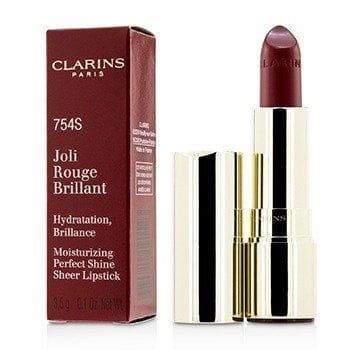 Joli Rouge Brillant (Moisturizing Perfect Shine Sheer Lipstick) - # 754S Deep Red Makeup Clarins 