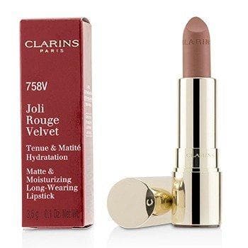 Joli Rouge Velvet (Matte & Moisturizing Long Wearing Lipstick) - # 758V Sandy Pink Makeup Clarins 