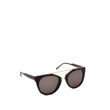 將圖片載入圖庫檢視器 Junebug Remix aviator-style solid black shiny acetate and gold tone sunglasses ACCESSORIES Kaibosh O/S 
