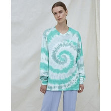 將圖片載入圖庫檢視器 Kelly Mint Tie Dye Organic Cotton Sweatshirts Women Clothing FWSS 
