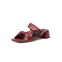 Load image into Gallery viewer, Knotted leather mules WOMEN SHOES UKKU Studio 
