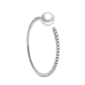 Large crystal pearl back hoop earrings Women Jewellery Joomi Lim 