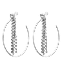 Load image into Gallery viewer, Large hoop crystals fringe hoop earrings Women Jewellery Joomi Lim 
