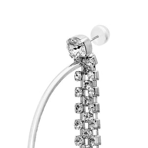 Large hoop crystals fringe hoop earrings Women Jewellery Joomi Lim 