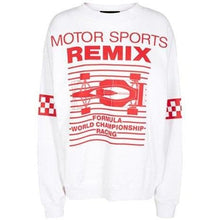 將圖片載入圖庫檢視器 Lewis Motor printed cotton-jersey sweatshirt Women Clothing Designers Remix XS 
