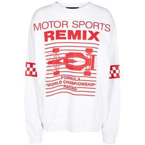 Lewis Motor printed cotton-jersey sweatshirt Women Clothing Designers Remix XS 