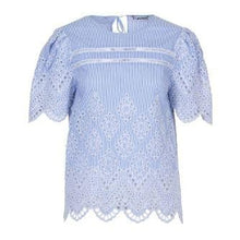 將圖片載入圖庫檢視器 Lillian cotton anglaise scallop blouse Women Clothing FWSS 
