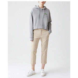 Lobby striped stretch cotton tapered pants Women Clothing Hope 
