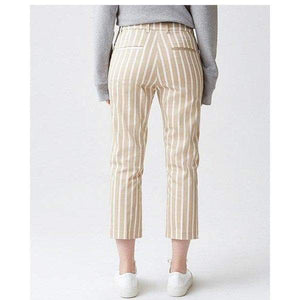 Lobby striped stretch cotton tapered pants Women Clothing Hope 