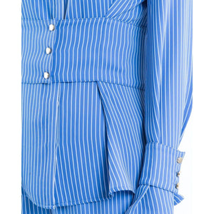 Lottie striped waist gathered shirt Women Clothing Designers Remix 