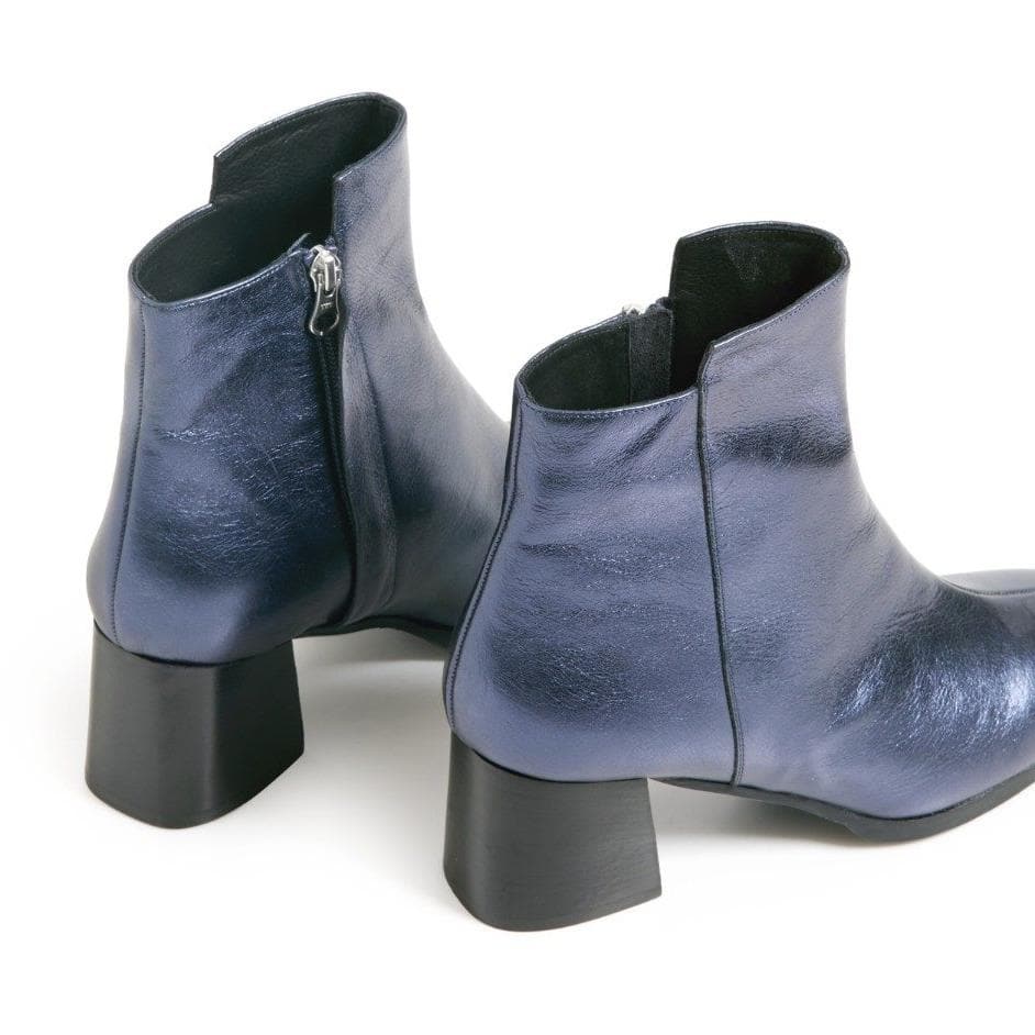 Mac bootin blue metallic leather ankle boots WOMEN SHOES Hope 36 