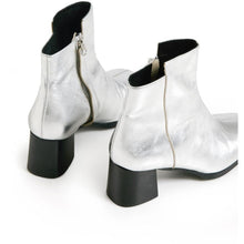 將圖片載入圖庫檢視器 Mac bootin metallic leather ankle boots WOMEN SHOES Hope 36 
