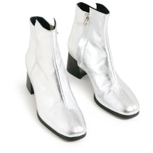 將圖片載入圖庫檢視器 Mac bootin metallic leather ankle boots WOMEN SHOES Hope 
