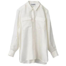 Load image into Gallery viewer, Mariell Off White Width Sleeve Silk Shirt Women Clothing FWSS XS 
