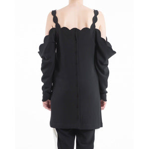 Mattie dropped shoulder scallop dress Women Clothing Designers Remix 
