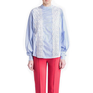 May cotton lace stripe blouse Women Clothing FWSS XS 