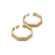 Load image into Gallery viewer, ME 14-karats gold hexagon hoop earrings Women Jewellery ALP Jewelry 
