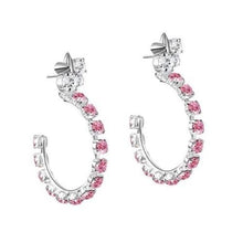 將圖片載入圖庫檢視器 Medium crystal spikes hoop earrings Women Jewellery Joomi Lim Silver 
