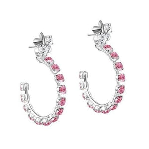 Medium crystal spikes hoop earrings Women Jewellery Joomi Lim Silver 