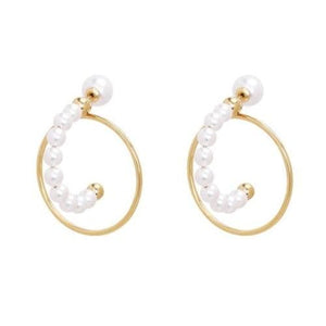 Medium pearl drops hoop earrings Women Jewellery Joomi Lim 