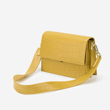 Load image into Gallery viewer, MINI FLAP croc-effect vegan leather Women bag JW PEI Yellow 

