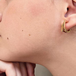 MINI ME Series 14-karats gold double hoop earrings Women Jewellery ALP Jewelry 