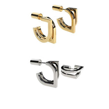 將圖片載入圖庫檢視器 MINI ME Series 14-karats gold double hoop earrings Women Jewellery ALP Jewelry 
