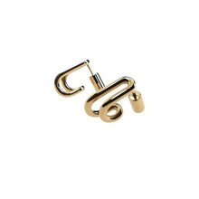 將圖片載入圖庫檢視器 MINI ME Series 14-karats gold hook shape hoop earrings Women Jewellery ALP Jewelry 
