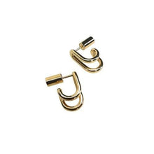 Load image into Gallery viewer, MINI ME Series 14-karats gold hook shape hoop earrings Women Jewellery ALP Jewelry Gold 
