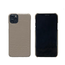 Load image into Gallery viewer, Mink croc effect leather iPhone case ACCESSORIES DTSTYLE 
