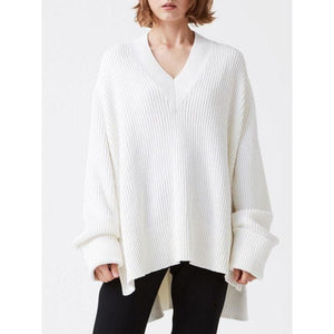 Moon white chunky sweater Women Clothing Hope 