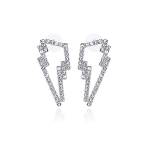 Multi colour crystal lightning blot earrings Women Jewellery Joomi Lim 白金色 
