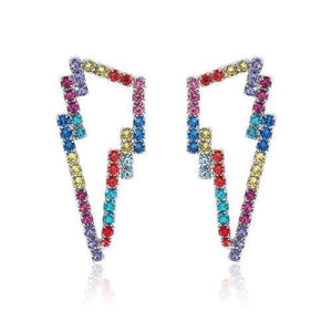 Multi colour crystal lightning blot earrings Women Jewellery Joomi Lim 彩色 