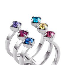 Load image into Gallery viewer, Multi coloured crystals open ring Women Jewellery Joomi Lim 
