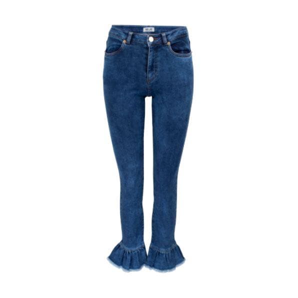 Nailah high waisted skinny flare trimmed jeans Women Clothing Baum und Pferdgarten 
