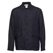 Load image into Gallery viewer, Navy Linen Shirt Jacket Men Clothing Hope 
