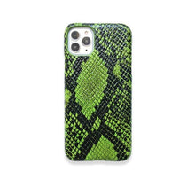 將圖片載入圖庫檢視器 Neon green snake effect leather iPhone case ACCESSORIES DTSTYLE 
